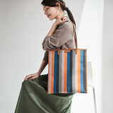 Leather Combination Tote<br>Multi Classic