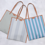 Leather Combination Tote<br>Candy Mint