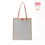 Leather Combination Tote<br>Candy Mint