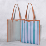 Leather Combination Tote<br>Candy Mint