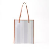 Leather Combination Tote<br>Shadow light